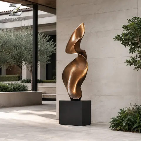 A compact seed-like body tapers into a rising flame-shaped curve.