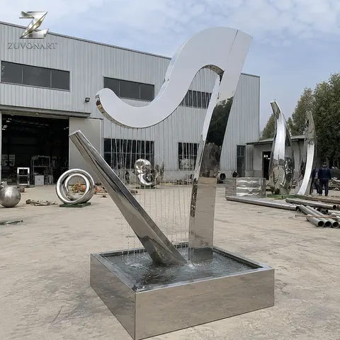 An enlarged musical-note form turns a graphic symbol into a freestanding sculpture.