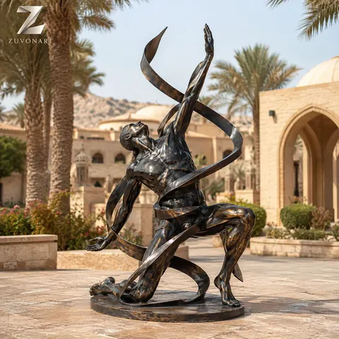 A dancer-like figure turns through an expressive, extended pose.